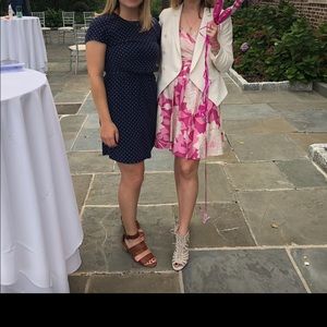 Madewell Silk Short Sleeve Dress with Star & Dot Pattern - Sz 0